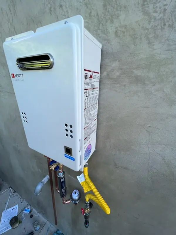 Tankless water heater installation for Woodmont homes